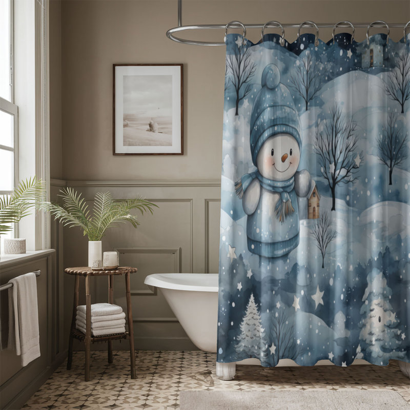 Rideau de douche Snowy, H 74 po x l 71 po