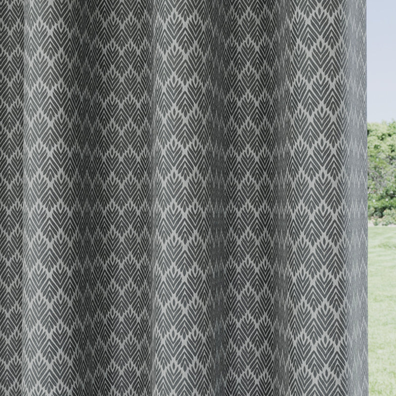 Aspen Room Darkening Curtain Pair, 117cm Width x 137cm Drop, Grey
