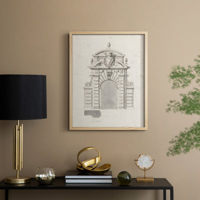 Croquis rétro LXIV, reproduction encadrée - bois massif