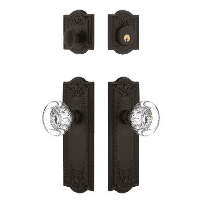Nostalgic Warehouse Meadows Entry Set with Round Clear Crystal Knob