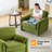 38"W Armchair Accent Chair Single Sofa for Living Room & Bedroom-1075746366