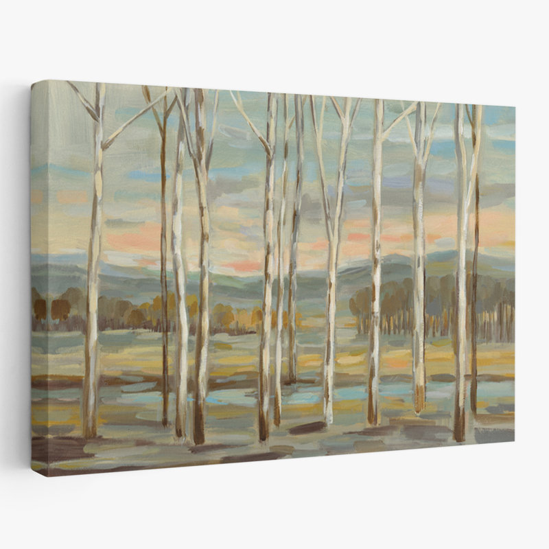 Forêt argentée - Bouleaux nus d'automne, H 24 po x l 16 po