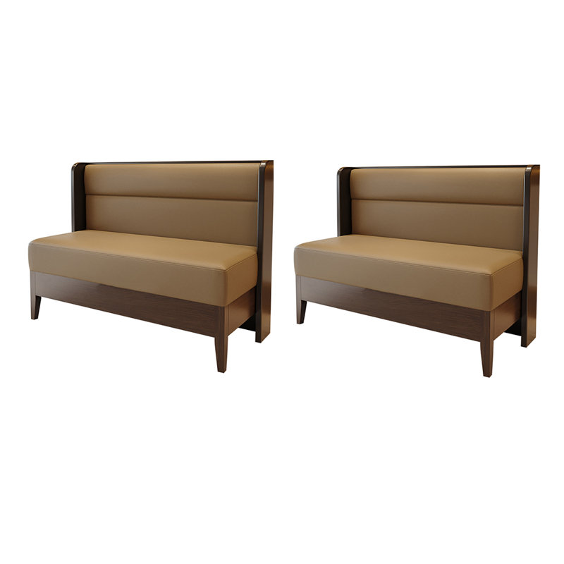 Banc rembourré en similicuir simple Simple Cafe