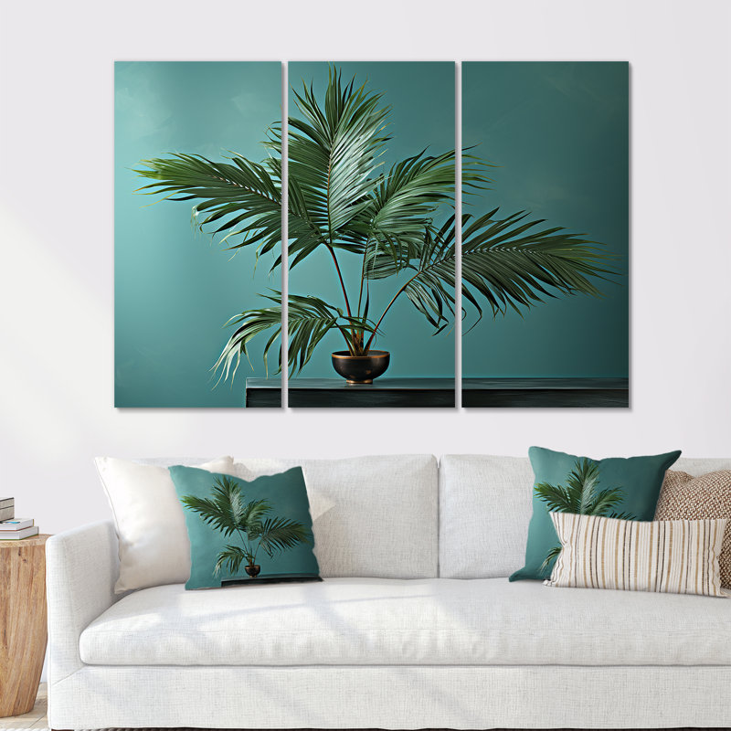 Ensemble de décoration murale solitaire Palm Tranquility - palmiers et palmiers, H 32 po x l 48 po x P 1 po