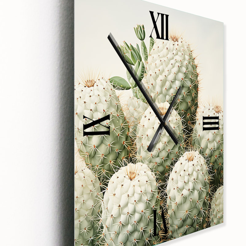 Green Minimalisme Cactus - Horloges murales Cactus, Grand