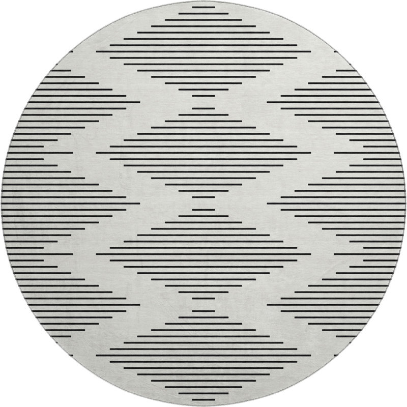 Premium Machine Washable Colmenero AMF1016 Geometric Rug, Round 8'