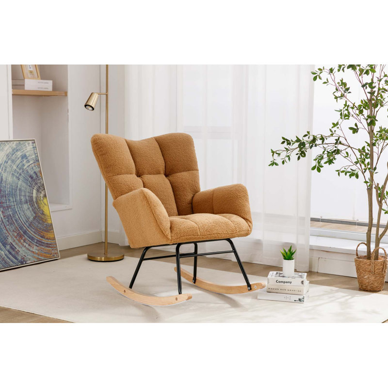 Chaise berçante Johileny, Brun