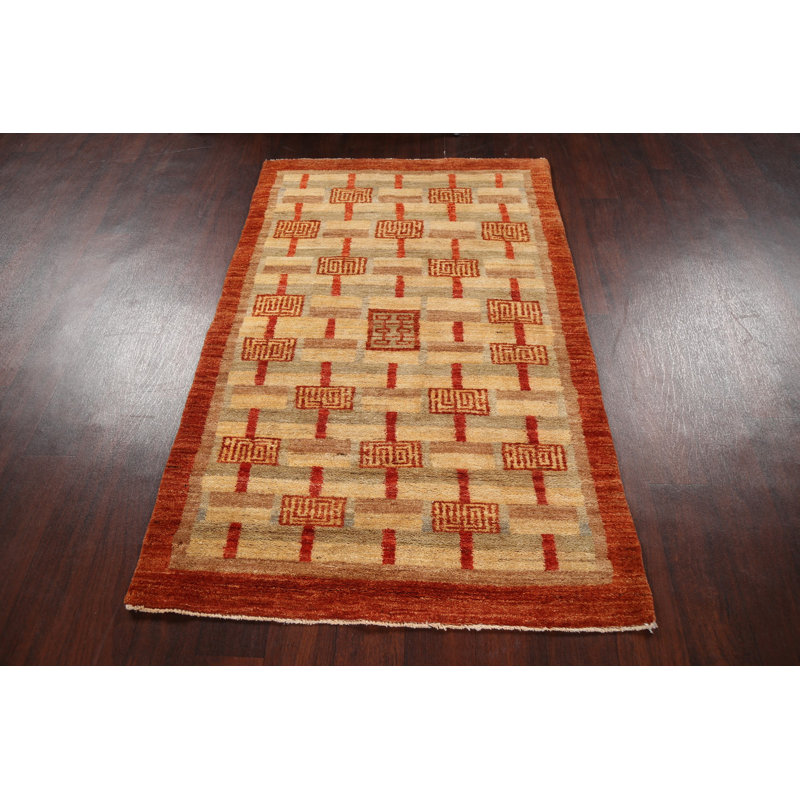 Geometric Gabbeh  Oriental Area Rug 3x5