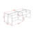 Sydonia Rectangle 4 Person Partition Desk with Cable Management
