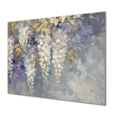 Reproduction d'art murale arbre blanc Wisteria