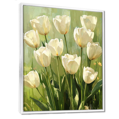 Aquarelle, tulipes, bouquet de fleurs de la nature I - tulipes, décoration murale