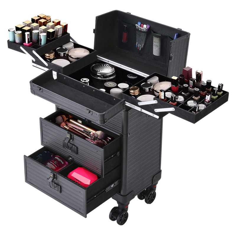 Faux Leather Makeup Organizer
