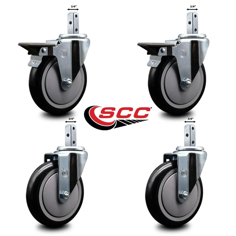 Polyurethane Casters, Black