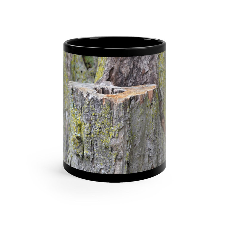 East Urban Home Akeyla Tree Stump 11Oz Black Mug | Wayfair