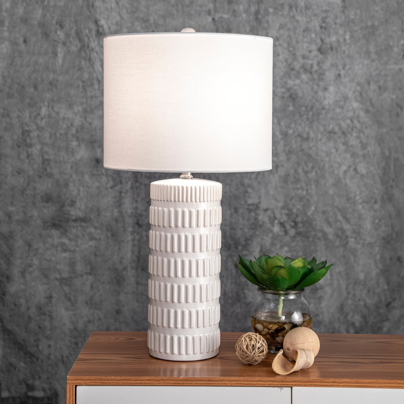 Khadija Ceramic Table Lamp, White