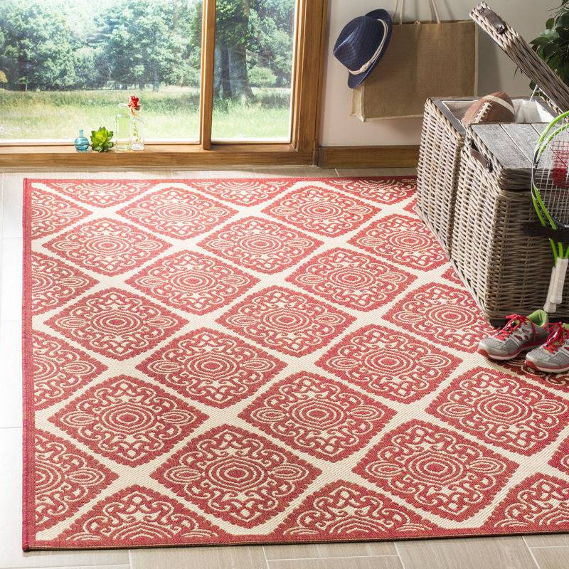 Tapis intérieur / extérieur Burnell 100 Performance Ikat, Rectangle 9 pi x 12 pi