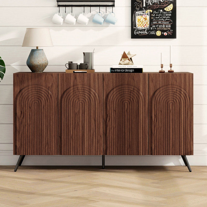 59.05"sideboard Buffet Cabinet With Storage，adjustable Shelves