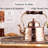 ALFIQ Handcrafted Engraved Copper Teapot, Hammered Solid Copper Stovetop Tea Kettle, 1.5 L-1896871771