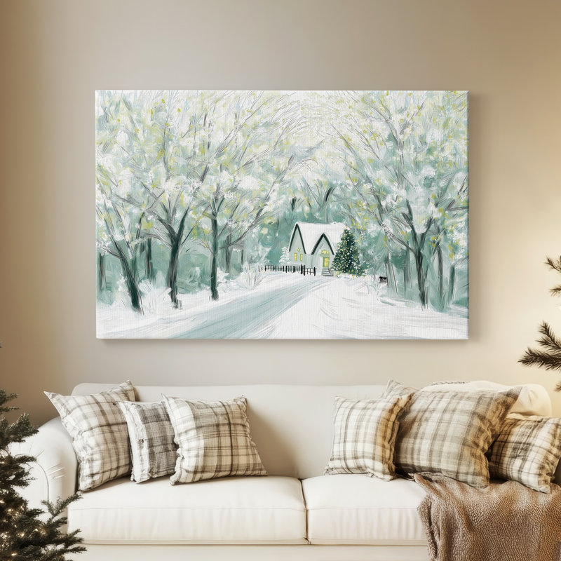 Toile tendue avec galerie Eve of Snow White Midwinter-Premium, H 32 po x l 48 po