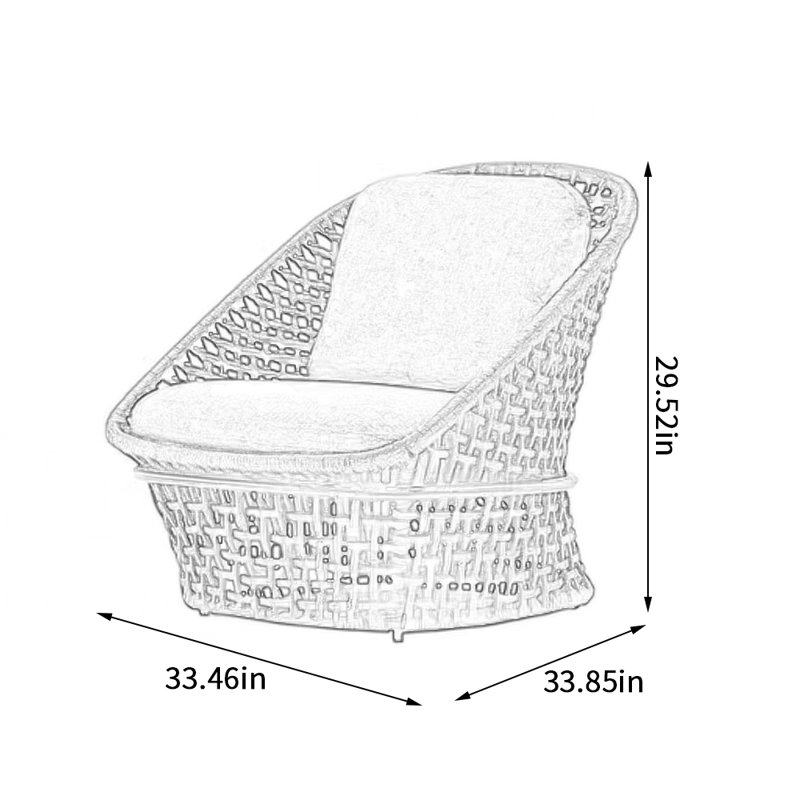 Cadeshia Metal Outdoor Lounge Chair