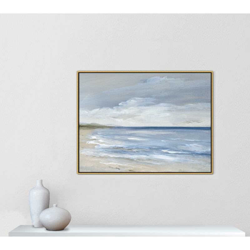 Whispering Waves - Landscape Version Print by Nan, 37.5" H x 49.5" W, Gold