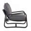 Chaise Sling Blaire revêtue de tissu gris anthracite avec structure en métal-337081174