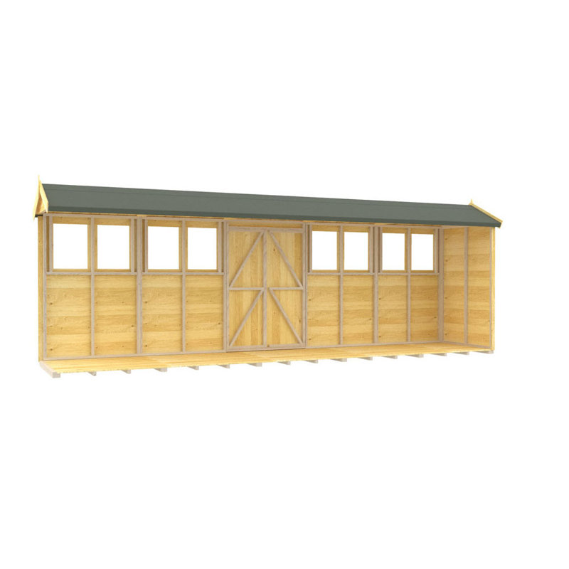 4ft x 20ft Apex Summer Shed