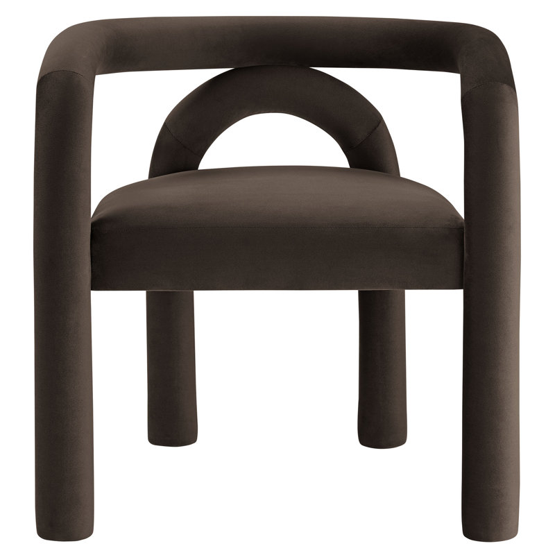 Chaise d'appoint en velours Astrid, Cacao