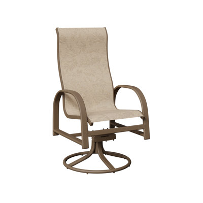Chaise berçante pivotante à haut dossier avec tissu Sling de Berlin Gardens