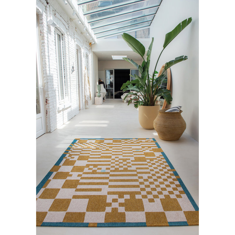 Gingham Area Rug, Rectangle 80 x 150cm