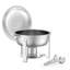 5 Qt 4 Pack Round Chafing Dish Buffet Set Full-Size Pan Stainless Steel Silver-1849428286