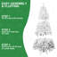 Arbre de Noël blanc moderne de 8 pi avec fil mémoire, 1430 pointes, conception à charnières, arbre de Noël idéal pour les appartements, décoration intérieure facile pour les Fêtes-1508478344