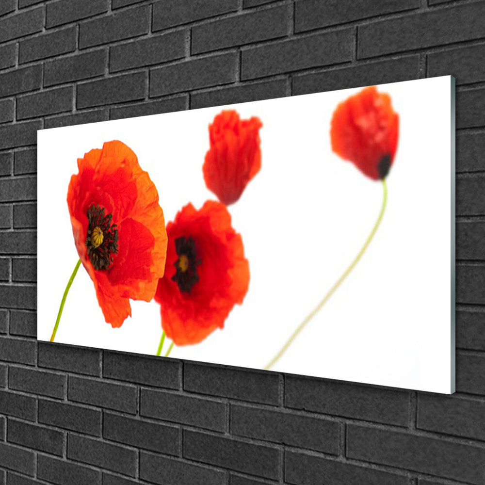 Glasbild Floral Blumen