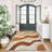 Brown Beige Wavy Stripes   area rugs for Living Room, Soft and Comfortable, Suitable for all seasons, easy to maintain, machine washable Indoor floor mat, Under Table Farmhouse suitable for Bedroom, Dining Room, Study,  Balcony, Home Decor Patio-1215363840