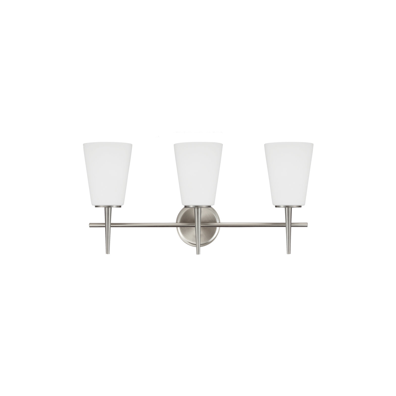 Erlandson Dimmable Vanity Light, Brushed Nickel, 9 W A19 Medium
