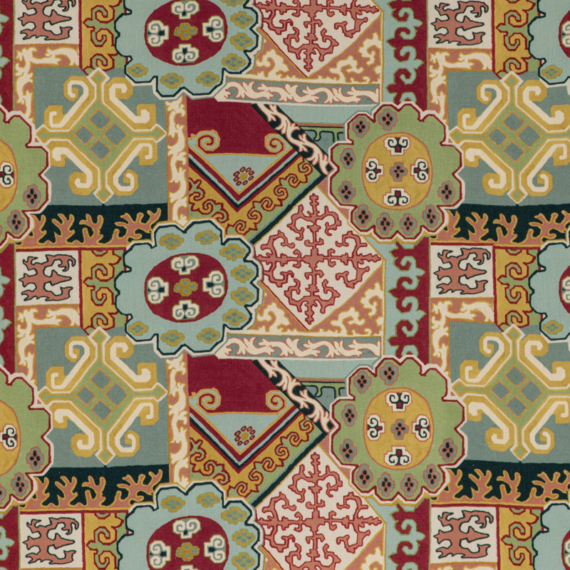 Mindoro Batangas Print Fabric, Red/Blue