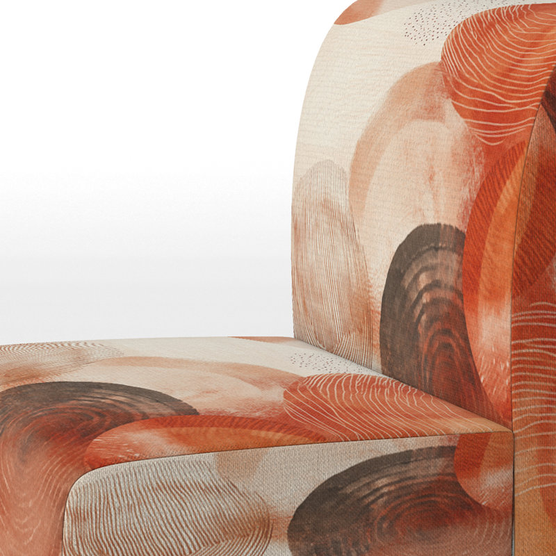 Fauteuil de chambre abstrait rembourré - Fauteuil de chambre Boho, Slipper Armless