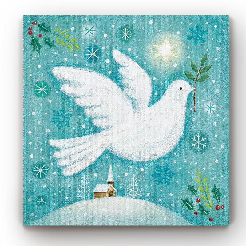 Peace on Earth - Reproduction sur toile tendue, H 10 po x l 10 po x P 1,5 po
