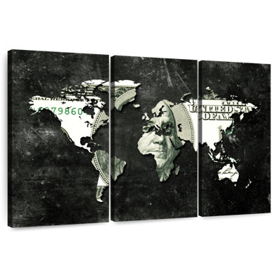 Carte du monde en dollars américains Aliaz
