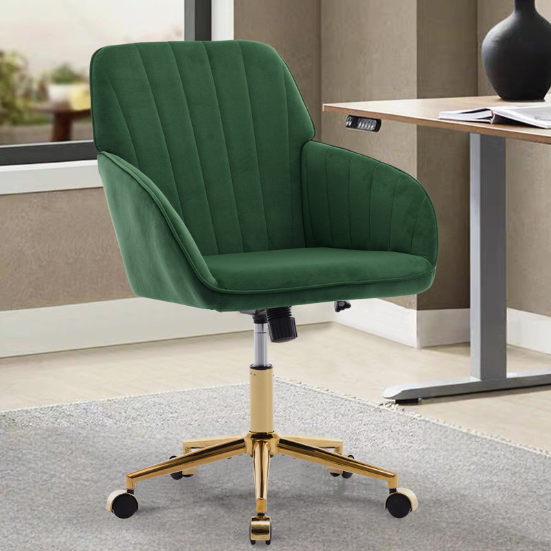 Chaise de bureau ergonomique en velours - Siège réglable et confortable pour une utilisation prolongée à la maison ou dans la chambre.