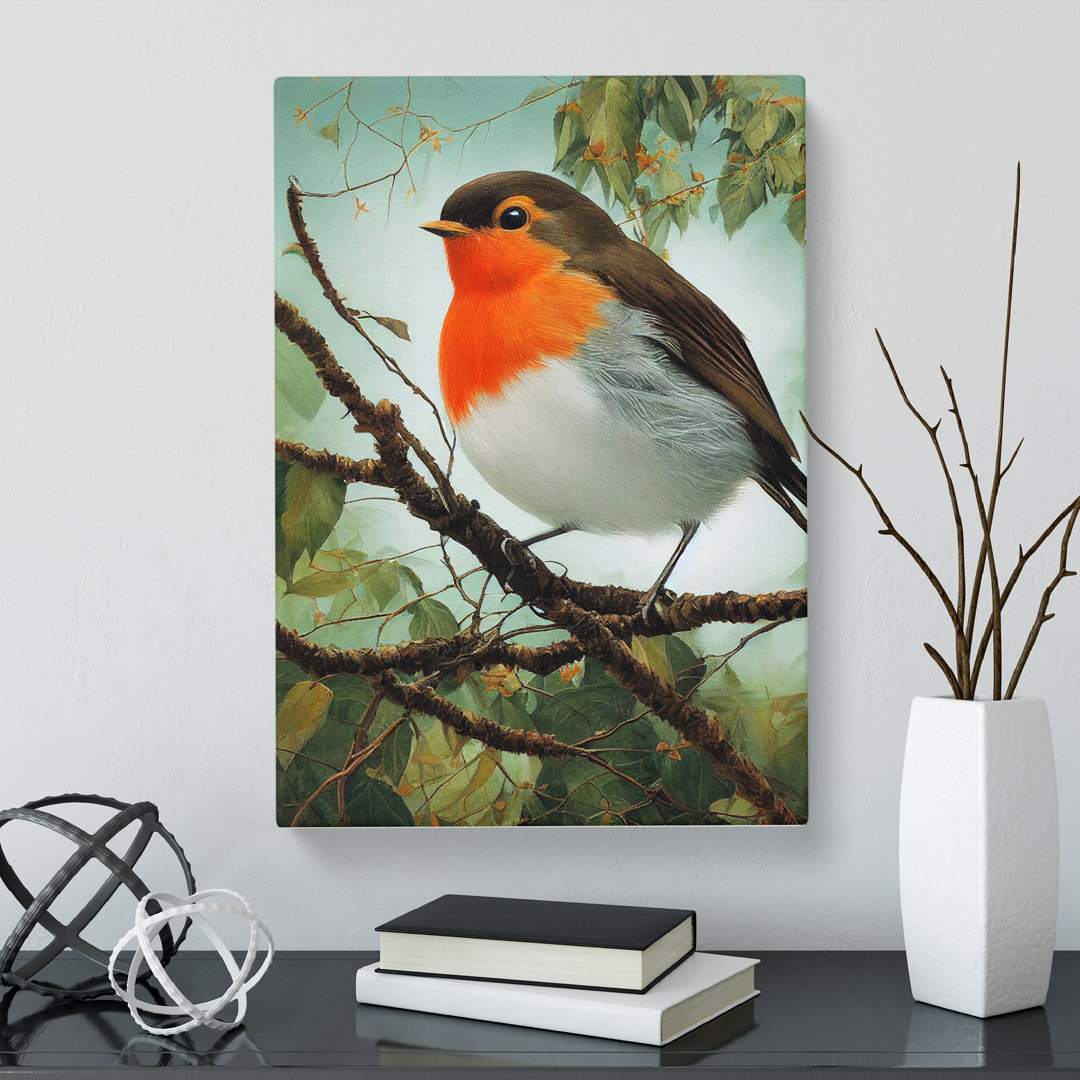 Cecilton Robin Bird Painting Vol.3 - Wrapped Canvas