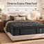 Matelas hybride extra ferme de 35,5 cm (14 po) livré dans une boîte, avec ressorts ensachés individuellement, isolation des mouvements, soutien des bords et soulagement des points de pression, noir mat-1691522579
