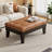Brahmsley PU Leather Ottoman with Hidden Drawer & Wood Legs-1424376142