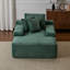 Chaise longue moderne en fausse fourrure à rayures - Fauteuil d'appoint ergonomique sans assemblage