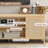  Boho TV Stand with Rattan Doors and Open Storage for  TVs up to 70" -117550342