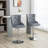 Upholstered Adjustable Height Counter Stool with Metal Frame