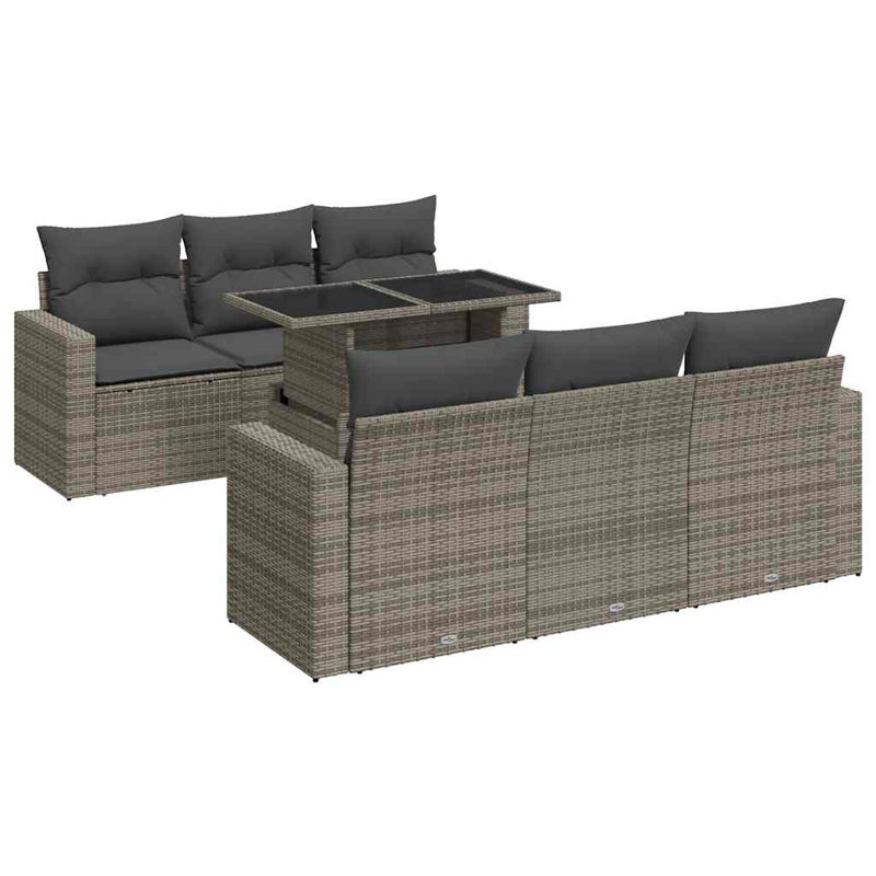  Ensemble de canapé de jardin gris