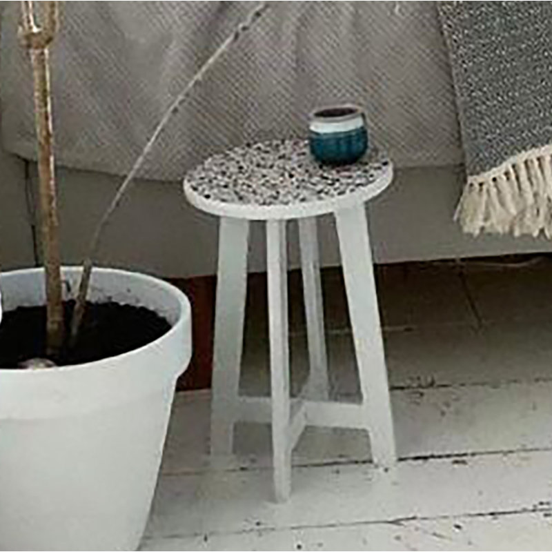 Solid + Manufactured Wood Accent Stool