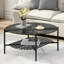 80cm Glass Top Console Table