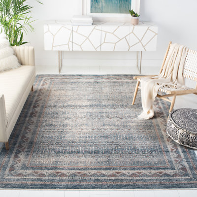 Southwestern Navy/Grey Area Rug